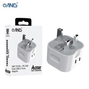 ANG TC33A – PD 35W Dual USB-C Ports Travel Adaptor